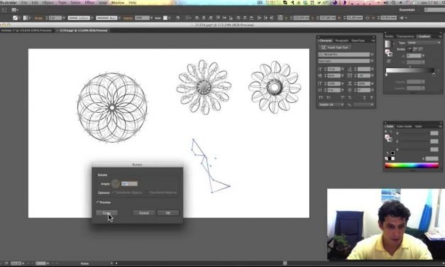 Curso de Illustrator CC #15 ROTATE TOOL – Faça mandalas facilmente.